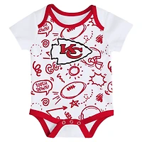 Infant Outerstuff  Kansas City Chiefs All Day Play Three-Piece Bodysuit Set