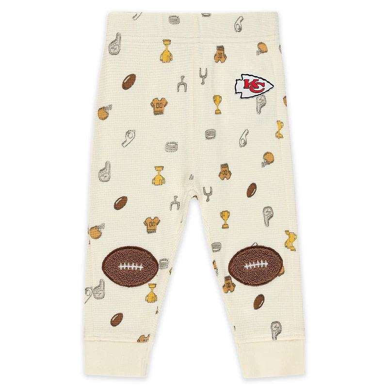 Ensemble de nuit deux pièces en tricot gaufré pour bébé WEAR by Erin Andrews, couleur crème