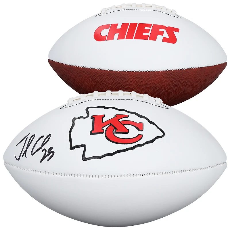 Ballon de football américain Franklin White Panel autographié par Jamaal Charles, des Chiefs de Kansas City