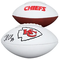 Ballon de football américain Franklin White Panel autographié par Jamaal Charles, des Chiefs de Kansas City