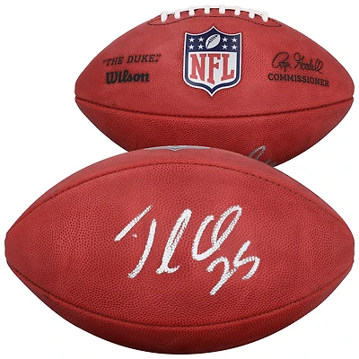 Ballon de football Wilson Duke en couleur, autographié par Jamaal Charles des Chiefs de Kansas City