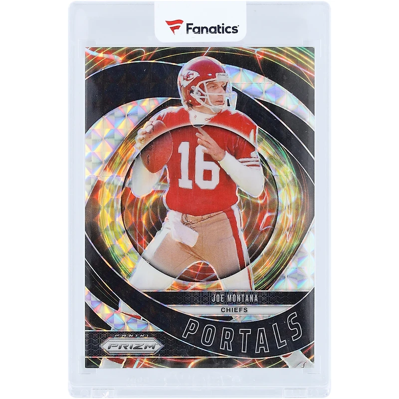 Joe Montana Kansas City Chiefs Autographed 2024 Panini Prizm Portals Black Finite #1 #1/1 Card