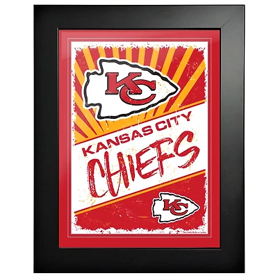 Kansas City Chiefs - Art encadré classique 12'' x 16''