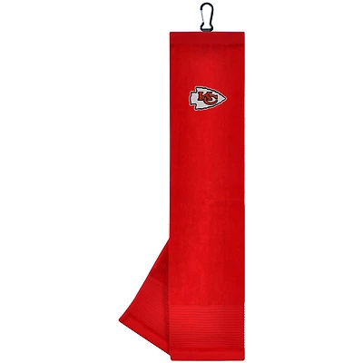 Serviette de toilette à trois volets Kansas City Chiefs 16" x 24" (40,6 x 61 cm) avec visage et logo du club