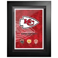 Kansas City Chiefs - 18'' x 24'' Logos to History Framed Art