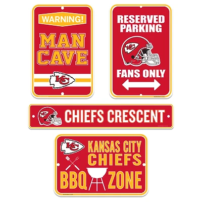Kansas City Chiefs 4 pièces Fan Sign - Set