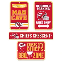 Kansas City Chiefs 4 pièces Fan Sign - Set