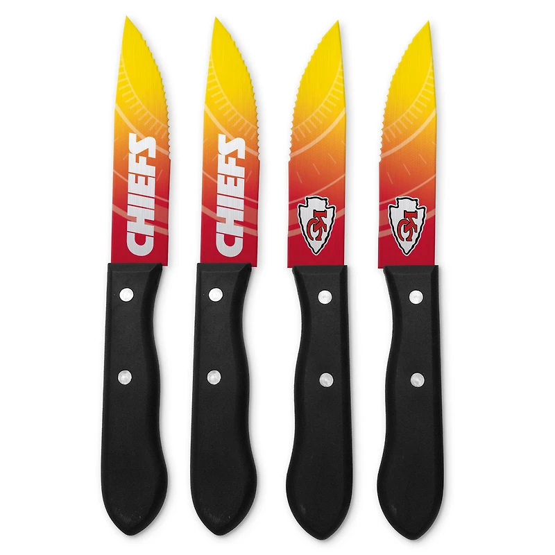 Kansas City Chiefs 4-Piece Stainless Steel Steak Knife Set