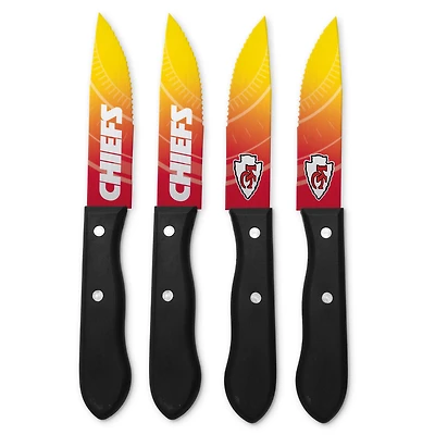 Kansas City Chiefs 4-Piece Stainless Steel Steak Knife Set