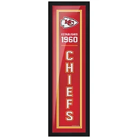 Kansas City Chiefs - 6'' x 22'' Art encadré établi
