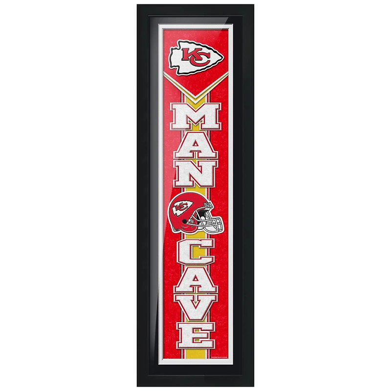 Kansas City Chiefs 6'' x 22'' Man Cave Framed - Artwork