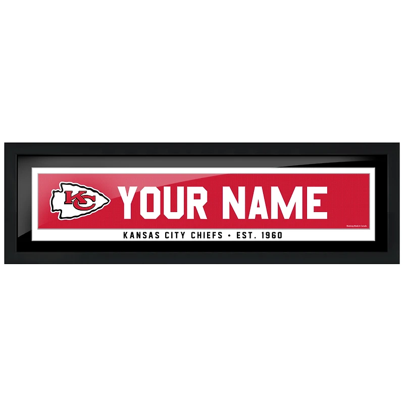 Kansas City Chiefs - 6'' x 22'' Personalized Framed Art