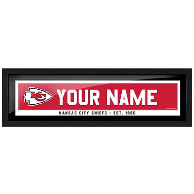 Kansas City Chiefs - 6'' x 22'' Personalized Framed Art