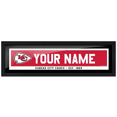 Kansas City Chiefs 6'' x 22'' Personalized Name Bar Frame