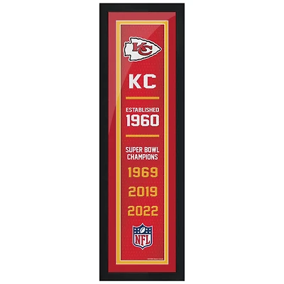 Kansas City Chiefs - 6'' x 22'' Team Empire Framed Artwork