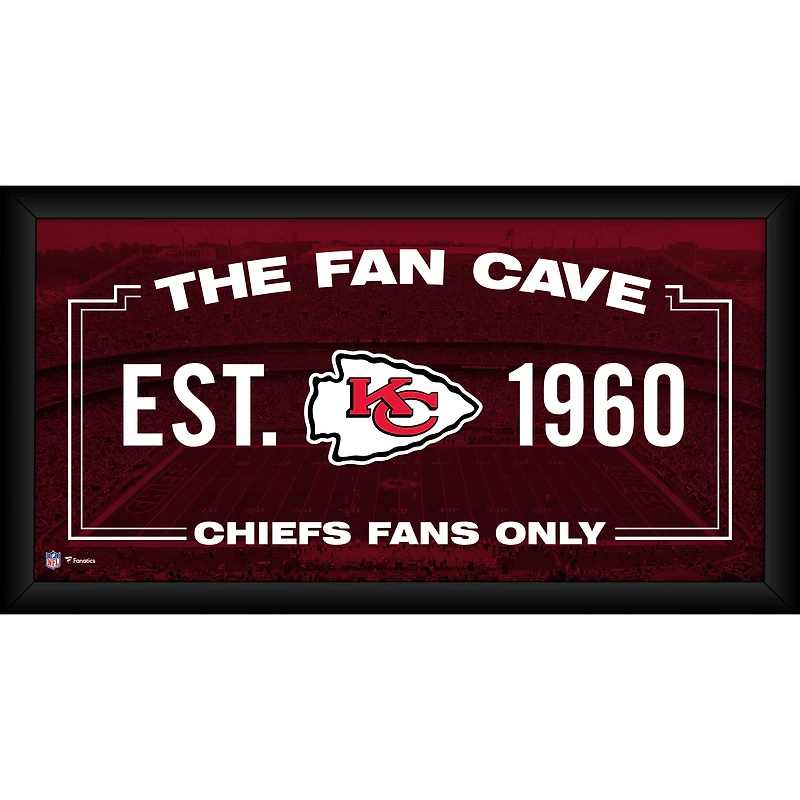 Collage encadré de grotte de fans des Chiefs de Kansas City 10" x 20"