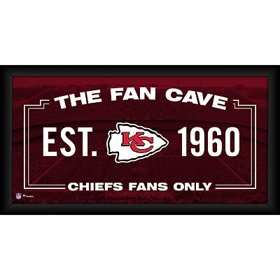 Collage encadré de grotte de fans des Chiefs de Kansas City 10" x 20"