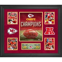 Collage des champions de l'AFC 2019 encadré par les Chiefs de Kansas City 20" x 24"