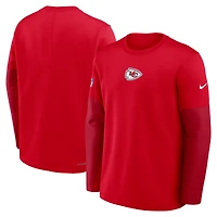 T-shirt Nike Sideline Coach Therma-FIT à manches longues des Kansas City Chiefs - Rouge