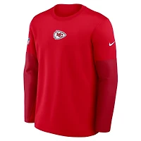 T-shirt Nike Sideline Coach Therma-FIT à manches longues des Kansas City Chiefs - Rouge