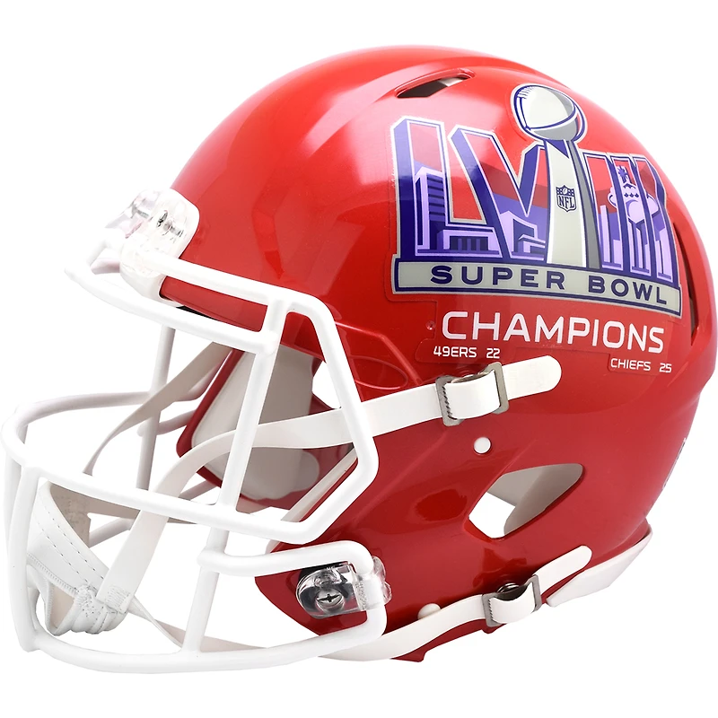 Casque authentique Riddell Speed ​​des champions du Super Bowl LVIII des Kansas City Chiefs