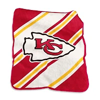 Couverture à rayures Raschel 50" x 60" des Chiefs de Kansas City, avec logo de marque