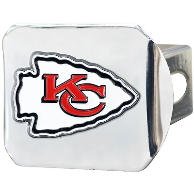 Logo Brands  Kansas City Chiefs Color on Chrome Hitch Cover