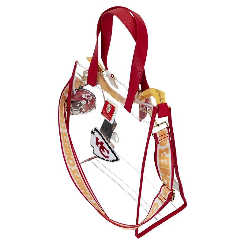 Sac à dos et fourre-tout convertible transparent des Kansas City Chiefs de Loungefly
