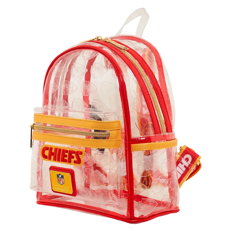 Sac à dos Loungefly Kansas City Chiefs, format mini transparent