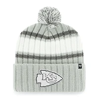 Bonnet en tricot à revers avec pompon Kansas City Chiefs '47 pour homme, gris