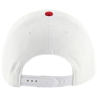 Men's '47  White/Red Kansas City Chiefs Double Header Clean Up Adjustable Hat