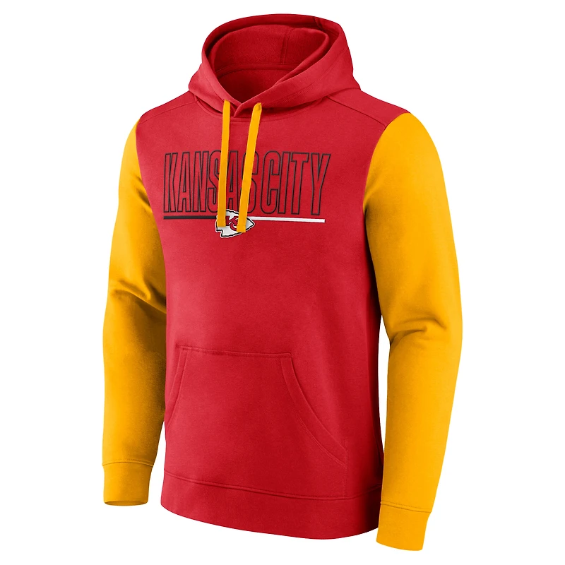 Sweat à capuche rouge Fanatics pour hommes Kansas City Chiefs Big & Tall Outline