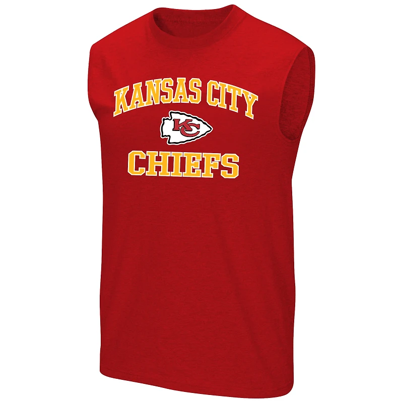 Men's Fanatics Travis Kelce Red Kansas City Chiefs Big & Tall Player Name Number Muscle Tank Top