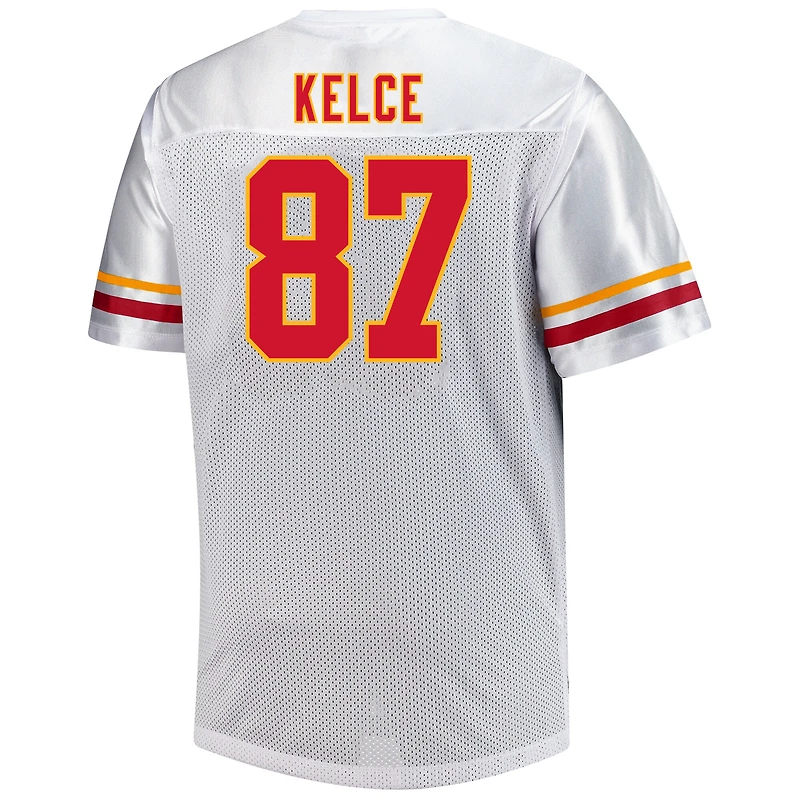 Men's Fanatics Travis Kelce White Kansas City Chiefs Big & Tall V-Neck Fashion Jersey