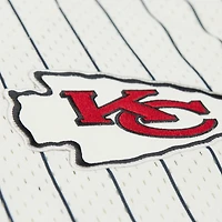 Men's Mitchell & Ness  Cream Kansas City Chiefs Final Seconds Vintage Logo Mesh Button-Up Shirt