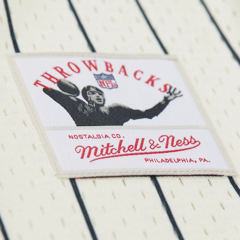 Men's Mitchell & Ness  Cream Kansas City Chiefs Final Seconds Vintage Logo Mesh Button-Up Shirt