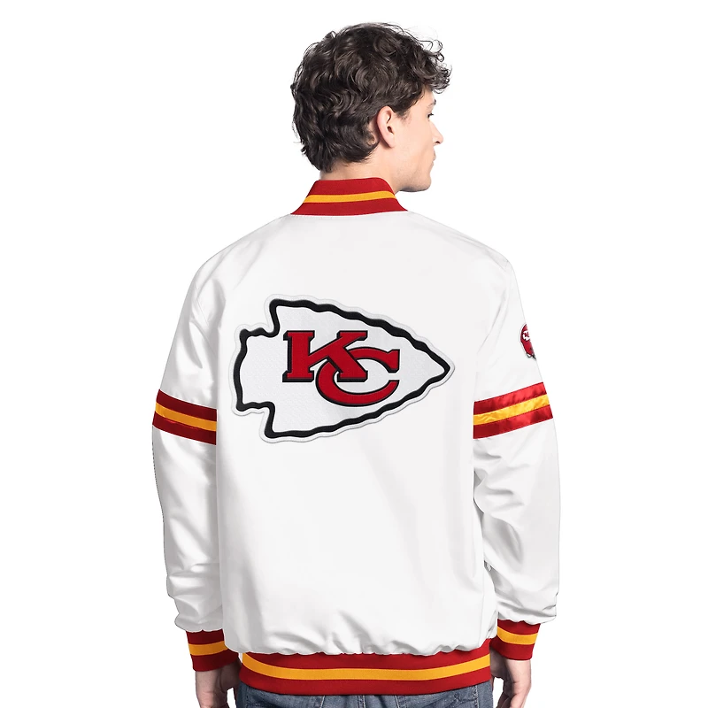 Veste universitaire blanche à boutons-pression Scout des Chiefs de Kansas City pour homme