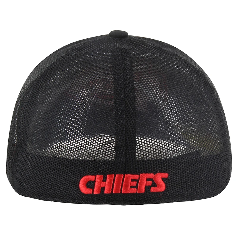 Men's '47 Black Kansas City Chiefs Blackball Trophy Flex Hat