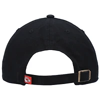 Men's '47 Black Kansas City Chiefs Clean Up Script Adjustable Hat