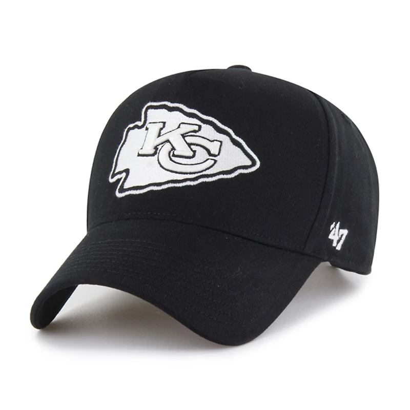 Men's '47 Black Kansas City Chiefs Foundation Offside Adjustable Hat
