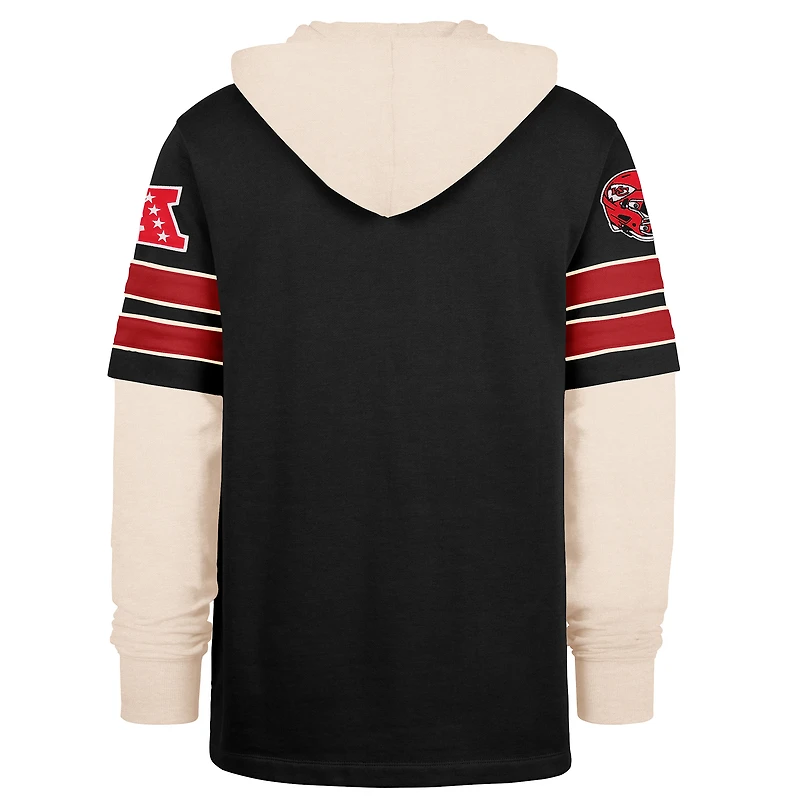 Sweat à capuche noir « 47 » pour homme des Kansas City Chiefs, Split Zone Cornerback Duo