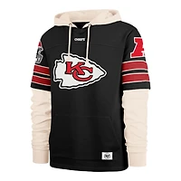 Men's '47  Black Kansas City Chiefs Split Zone Cornerback Duo Lacer Hoodie