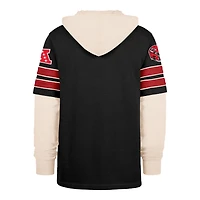 Men's '47  Black Kansas City Chiefs Split Zone Cornerback Duo Lacer Hoodie