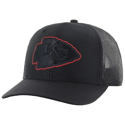 Men's '47 Black Kansas City Chiefs Trucker Adjustable Hat