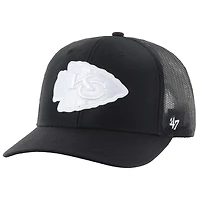 Men's '47 Black Kansas City Chiefs Trucker Adjustable Hat