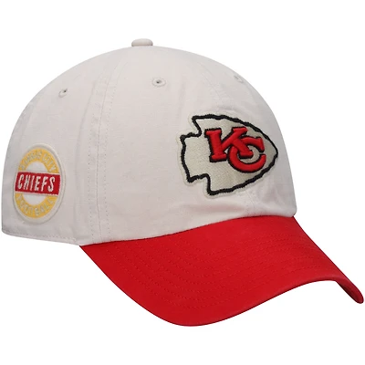 Casquette réglable Sidestep Clean Up Kansas City Chiefs '47 crème/rouge pour homme