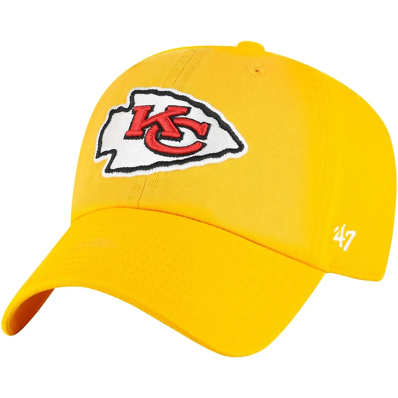 Men's '47  Gold Kansas City Chiefs Secondary Clean Up Adjustable Hat