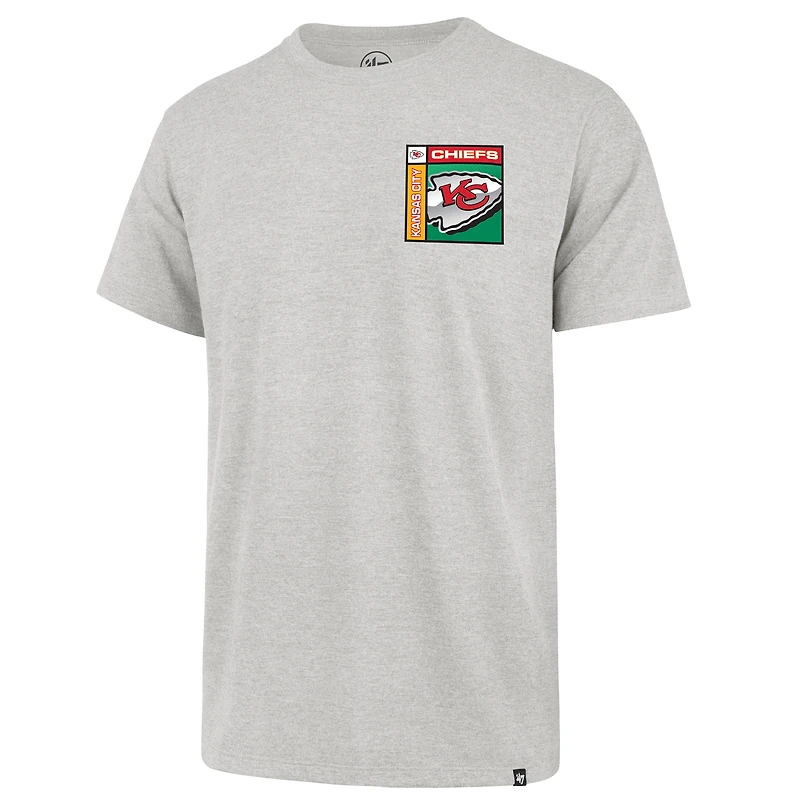 Men's '47  Gray Kansas City Chiefs Chrome Plate Franklin T-Shirt
