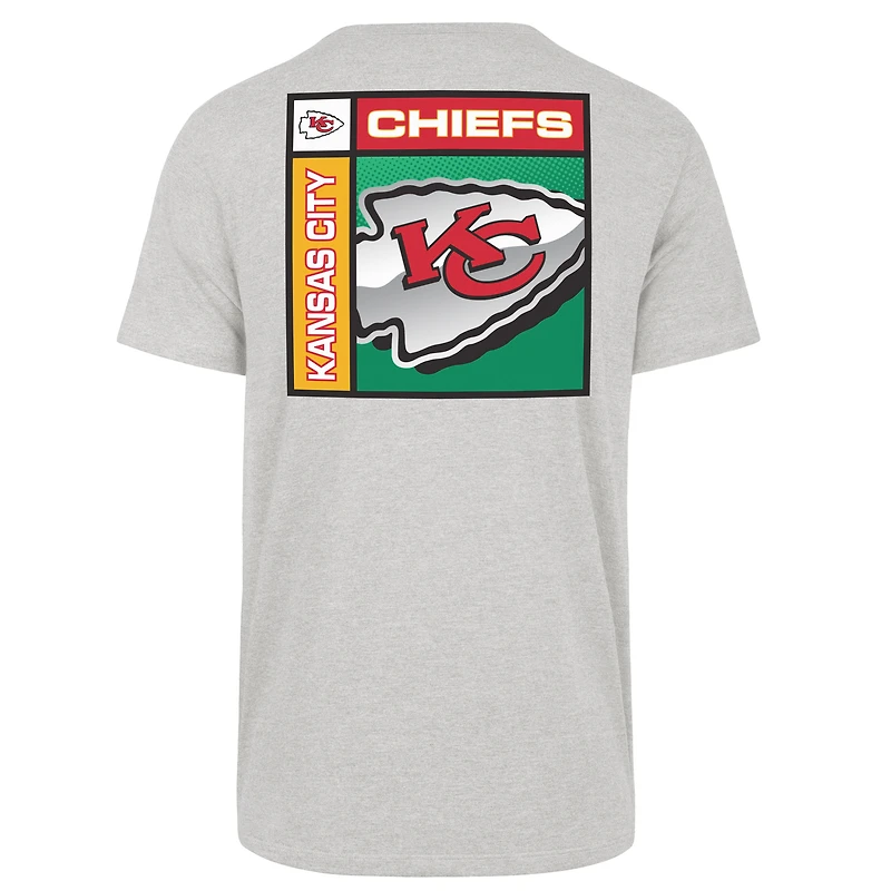 Men's '47  Gray Kansas City Chiefs Chrome Plate Franklin T-Shirt
