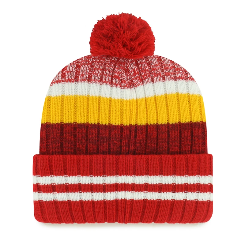 Bonnet tricoté à revers Quiver des Kansas City Chiefs '47 pour homme avec pompon